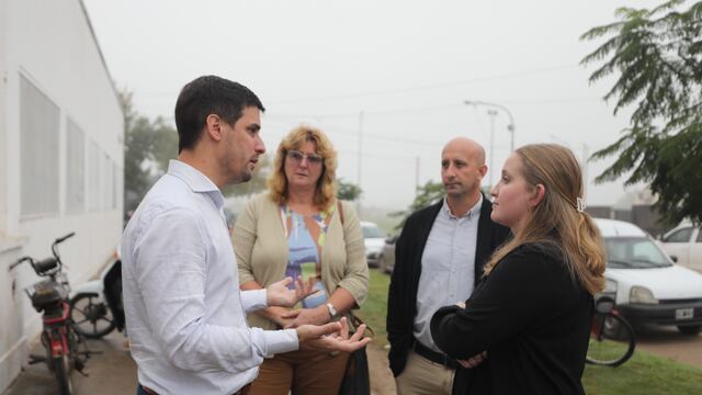 Leonardo Viotti junto con María Victoria Tejeda, ministra de Igualdad y Desarrollo Humano provincial