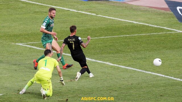 Daniel Mancini fue titular en el empate del Aris Salónica