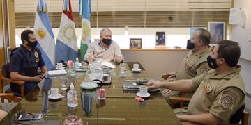El intendente Benedetti se reunió con autoridades de la Patrulla Rural