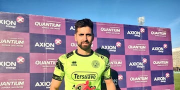 Manuel Vicentini fue titular en Copa Argentina. Este lunes, custodiará el arco de Belgrano ante Arsenal (Prensa Copa Argentina).