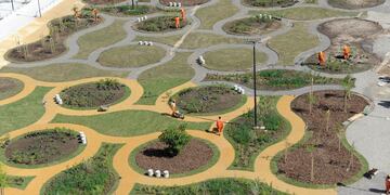 La plaza "Manzana 66". (Foto: Juano Tesone)