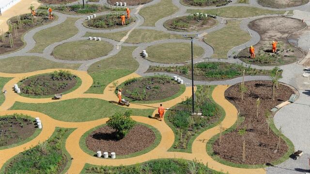 La plaza "Manzana 66". (Foto: Juano Tesone)