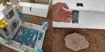 Saquearon la tumba de un bebé en un cementerio de Neuquén