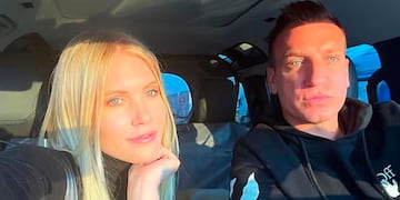 Daniela Christiansson y Maxi López. Foto: web.