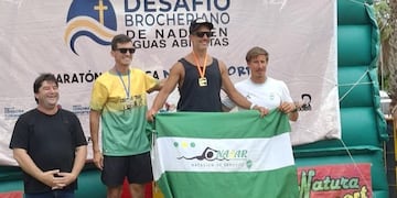 Rinaudo, Romero y Burzio con muy buenos resultados en Aguas Abiertas en Miramar