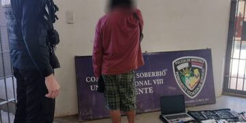 El Soberbio: terminó detenido tras sustraer objetos de un automóvil.