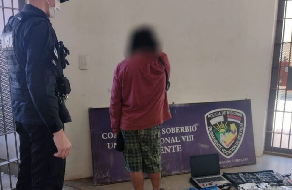 El Soberbio: terminó detenido tras sustraer objetos de un automóvil