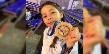 Josefina Amondarín, la campeona del Mundo de 10 añitos de San Luis.