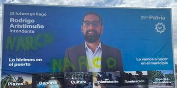 Vandalizaron el cartel de campaña de Rodrigo Aristimuño
