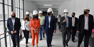 La Banda: el ministro Nicolás Trotta visitó la construcción de la Técnica N° 6