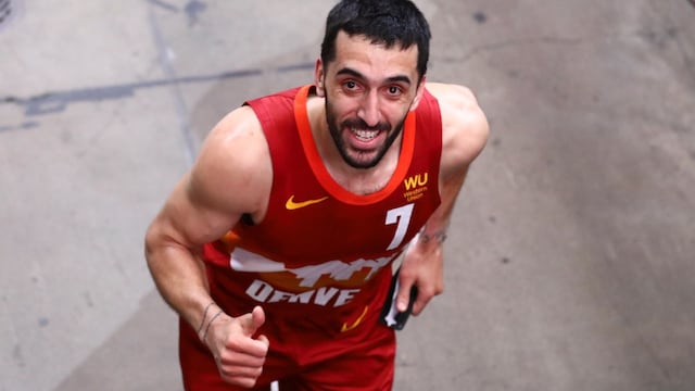 El cordobés concretó su primer "doble-doble" en la NBA. (Foto: @Nuggets)