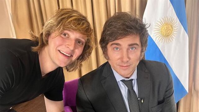 Iñaki Gutiérrez y el presidente Javier Milei. Foto: X