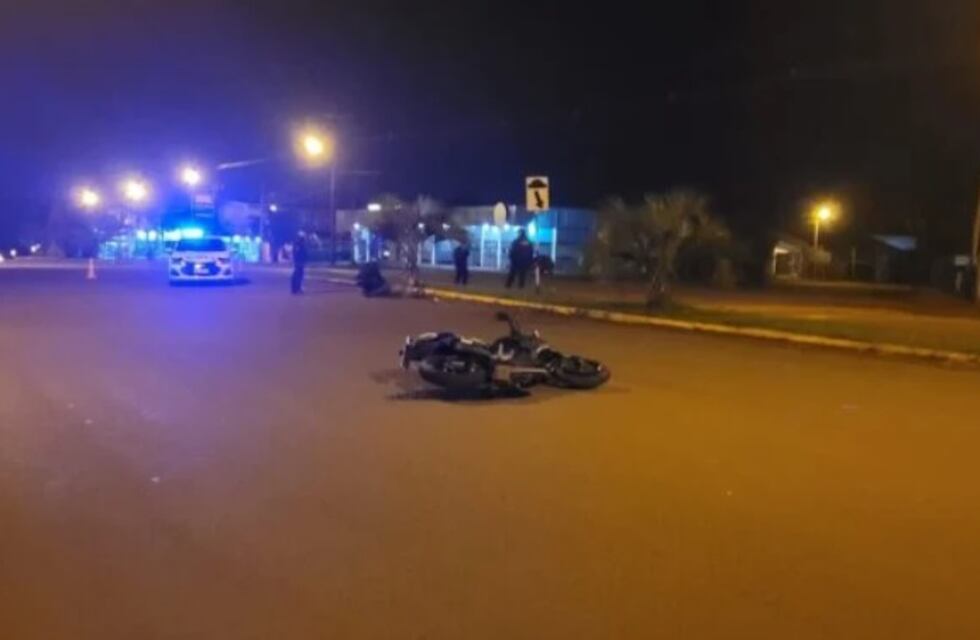 Oberá: motociclista resultó herido tras despistar con su vehículo