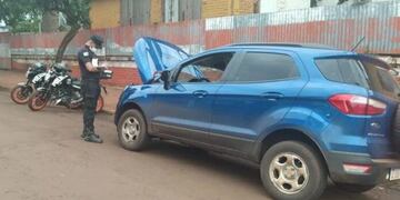 Vehículo recuperado en Oberá. Foto: Misiones Online