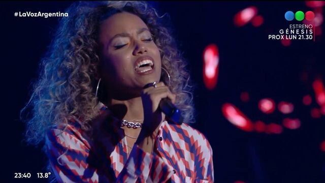 La sanjuanina Dandara Guinaraes ganó los Knockouts de La Voz Argentina y competirá en los Play Off.