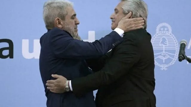 Aníbal Fernández y Alberto Fernández (Archivo)