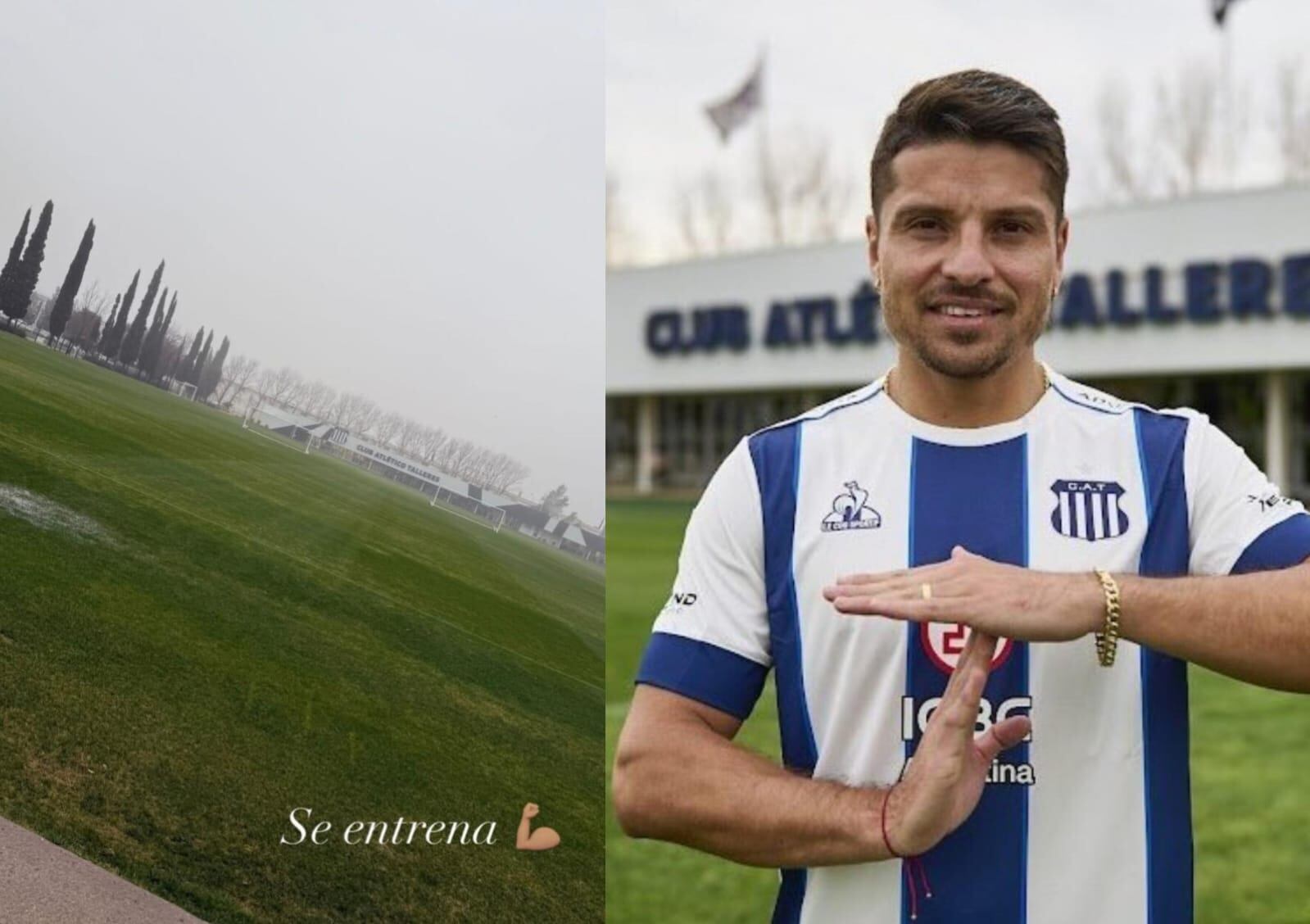 Sebastián Palacios. Hace un año fue presentado en su vuelta a Talleres. Hoy se busca que rescinda contrato. (Fotomontaje: La Voz)