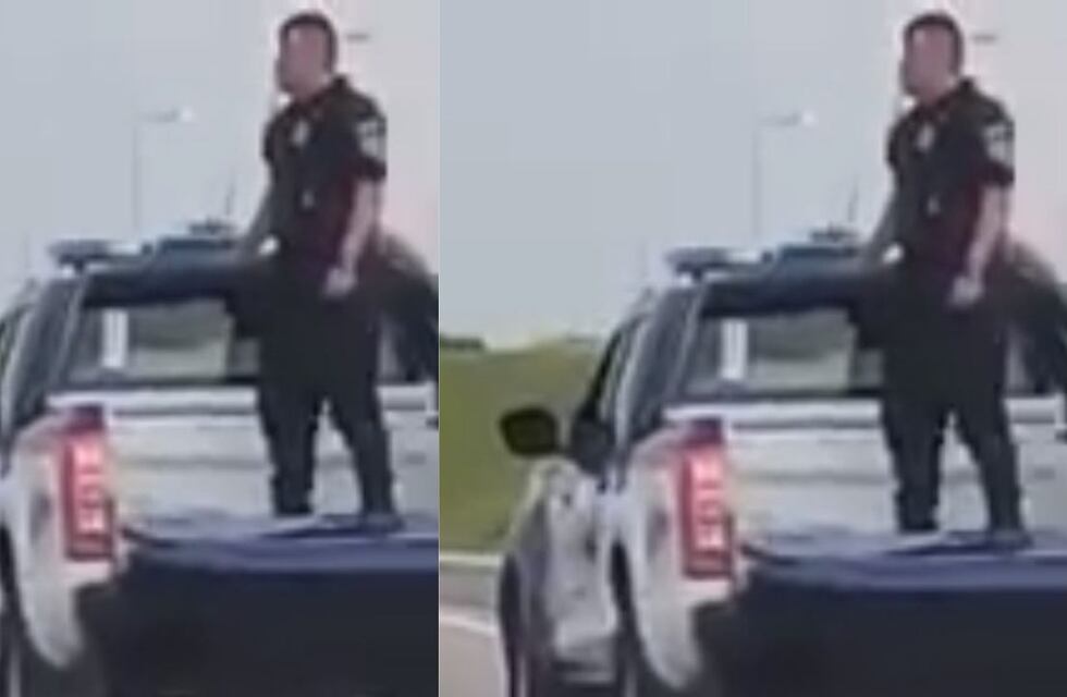 La Policía de Córdoba explicó por qué un efectivo viajó parado en una camioneta por Circunvalación