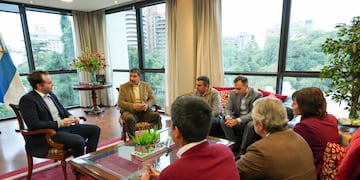 Reunión entre el vicegobernador Miguel Acevedo y el presidente de la central empresaria