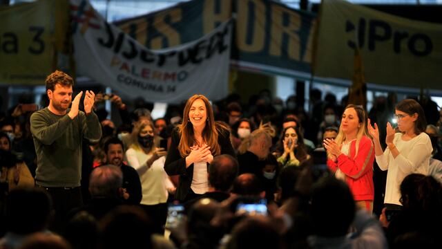 Acto de cierre de campaña de Juntos por el Cambio. Mauricio Macri en la Rural. (Foto: Clarín)