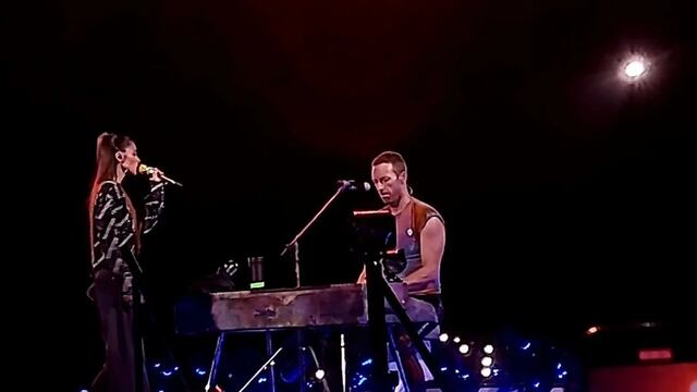 Tini Stoessel cantó junto a Chris Martin, líder de Coldplay. Foto: Los Andes.
