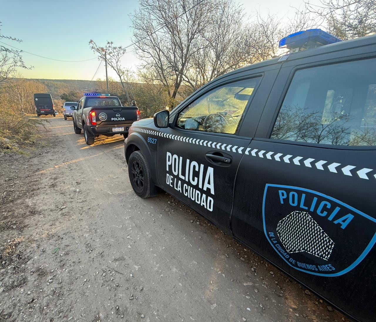 El operativo en La Falda. (Policía de la Ciudad)