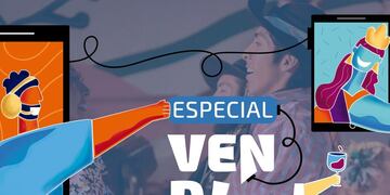 El equipo número 13 integrado por María Belén Díaz; Paula Minati y Cecilia Belén Flores ganaron el concurso para el afiche de la Fiesta Nacional de la Vendimia 2021. Gentileza Gobierno de Mendoza