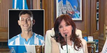 Cristina Kirchner mencionó a "Chancalay" en su defensa y pensó que era el jugador de Racing