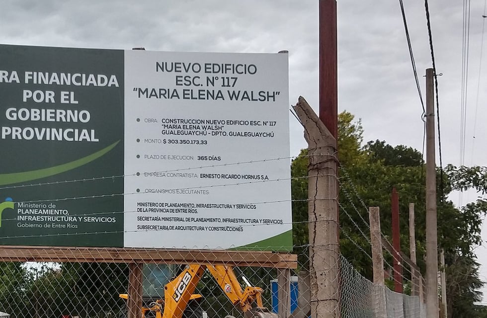 Se construye el nuevo edificio para la escuela María Elena Walsh de Gualeguaychú