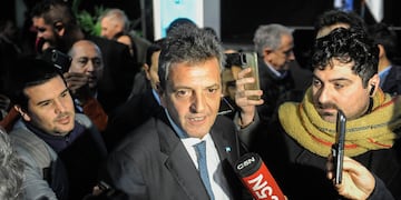 Massa en la exposición ganadera en la Sociedad Rural de Buenos Aires. Foto: Federico Lopez Claro