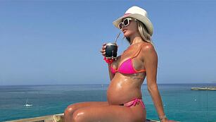 Agustina Gandolfo disfruta a pleno sus últimas semanas de embarazo.