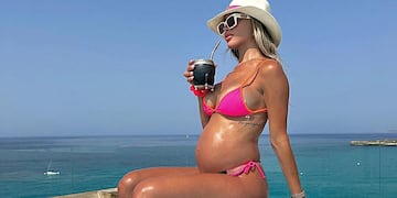 Agustina Gandolfo disfruta a pleno sus últimas semanas de embarazo.