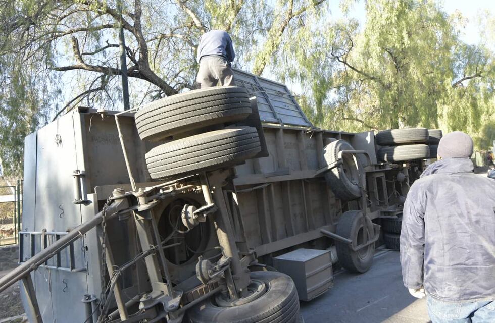 Video: volcó un camión en el Parque San Martín de Mendoza con 800 bolsas de harina y la gente arrasó con todo