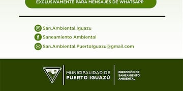 Saneamiento Ambiental: ponen a disposición un número para reclamos .