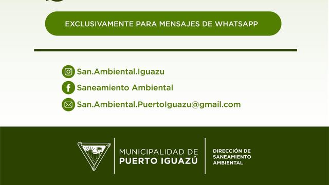 Saneamiento Ambiental: ponen a disposición un número para reclamos .