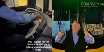 Jorge, chofer de colectivo, se jubiló y lo hizo a lo grande.
