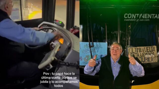 Jorge, chofer de colectivo, se jubiló y lo hizo a lo grande.