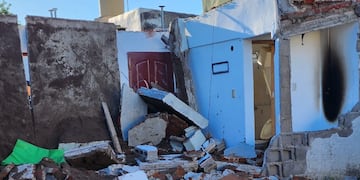 Murió una mujer en un derrumbe en Villa María.