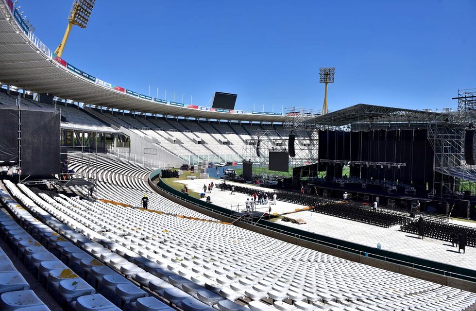 Así es el escenario del show de Joaquín Sabina, previo al partido de Talleres