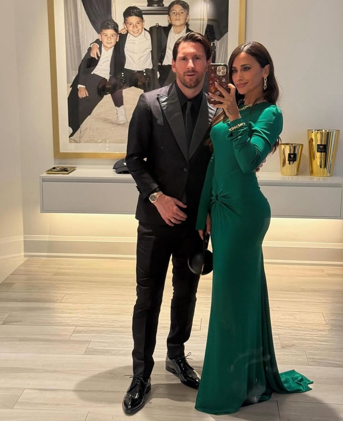 Antonela Roccuzzo y Lionel Messi.