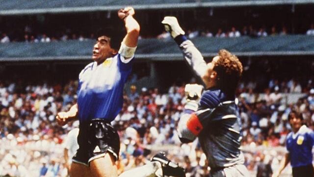 El encuentro ocurrió 50 días antes de "La mano de Dios", el gol que consagró a Diego Maradona. Getty Images