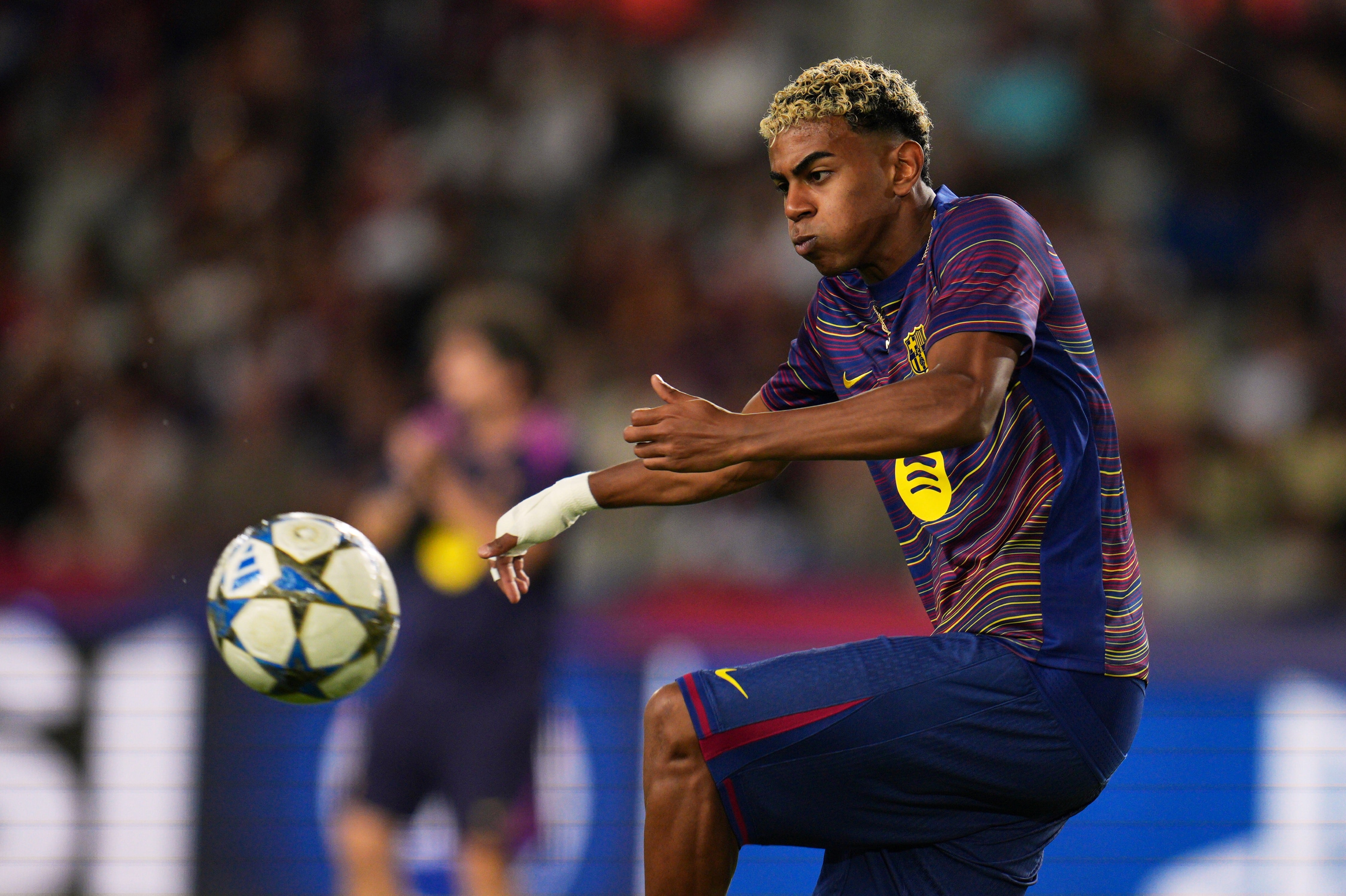 Lamine Yamal, figura del Barcelona. (AP)