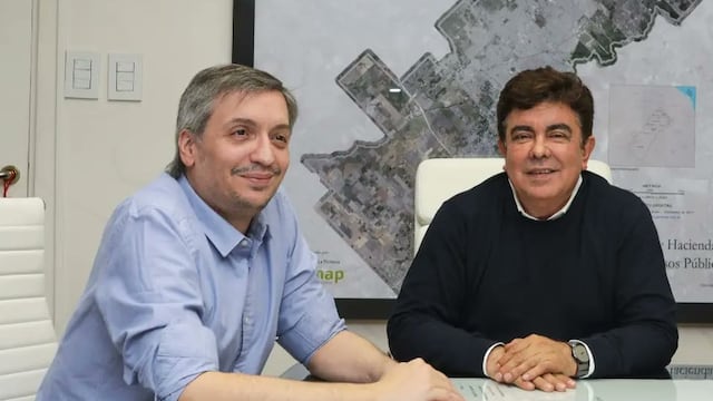 Máximo Kirchner y Fernando Espinoza