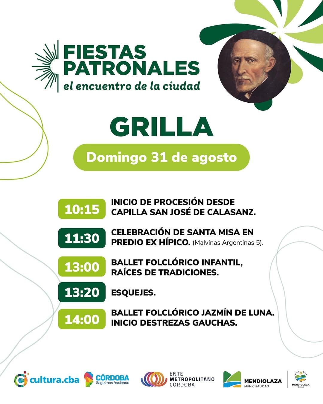 Mendiolaza confirmó sus fiestas patronales 2025.