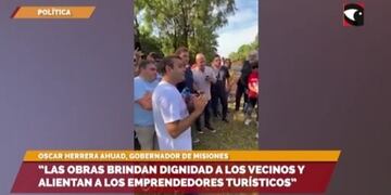 Oscar Herrera Ahuad recorrió obras viales del plan de transformación de Puerto Iguazú destacando que el beneficio no sólo será para el vecino sino para el emprendedor turístico