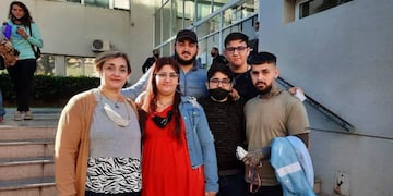 Bianca y sus afectos tras escuchar la lectura del fallo. (@anytramontini)