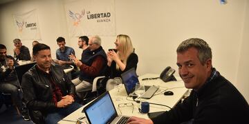 Agustín Spaccesi en el búnker de La Libertad Avanza.