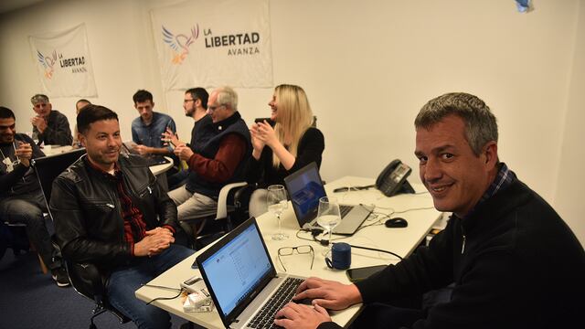 Agustín Spaccesi en el búnker de La Libertad Avanza.