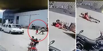 Un vecino de Frías salvó a una nena de ser atropellada por una combi.