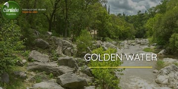 El nombre de Agua de Oro, en la versión en inglés de la página oficial del Gobierno de Córdoba.